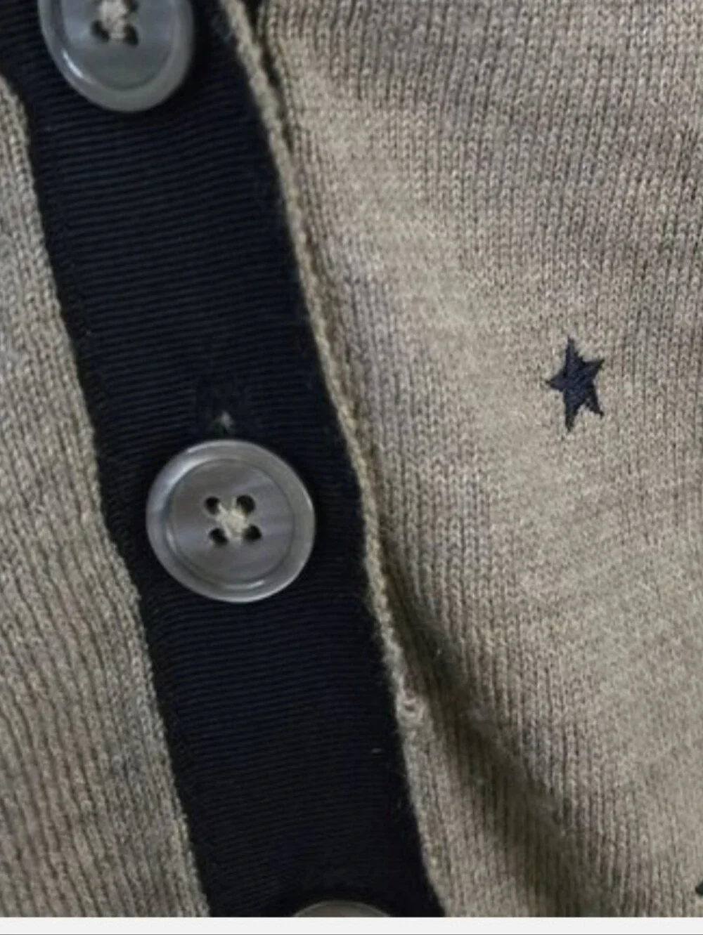 J. Crew Harlow cardigan Merino Wool Blend Star Embroidery Sz.S